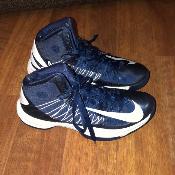 Nike Shoes - Navy High Top Hyperdunk Basketball Shoes